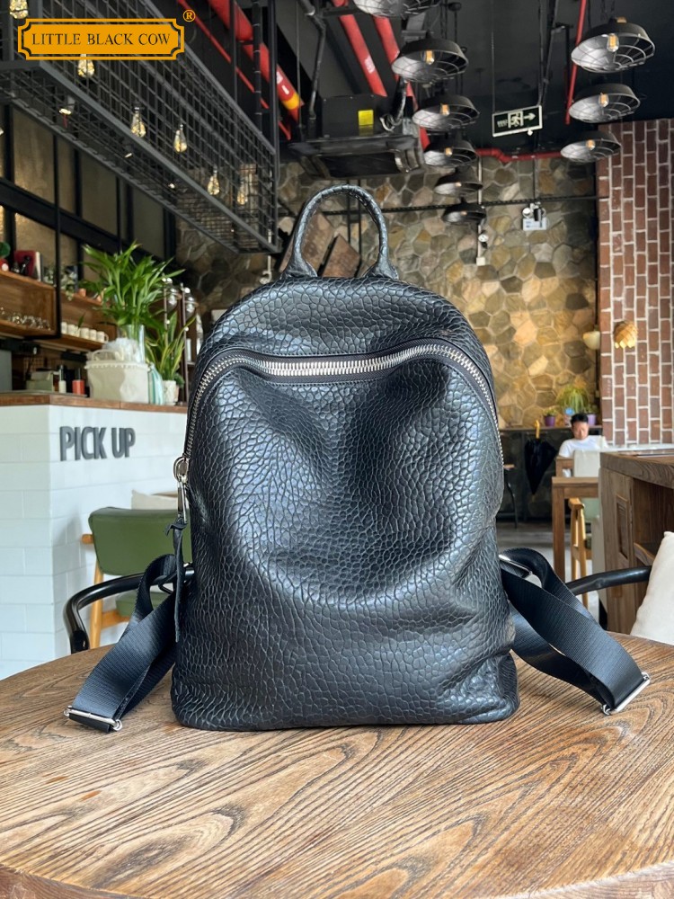 Leather Work Bag Mens - Mochila informal de piel de oveja