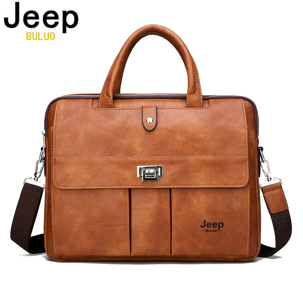 Leather Work Bag Mens - Maletín de Cuero para Hombre Jeep