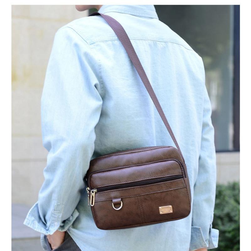 Bolso bandolera de cuero para  - Leather Work Bag Mens reseña y precio