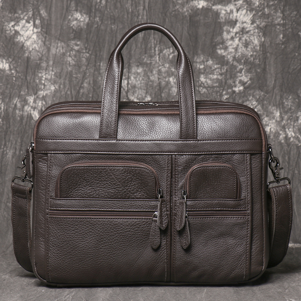 Maletín de Cuero Genuino para  - Leather Work Bag Mens reseña y precio