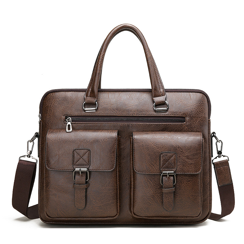 Maletín de negocios de marca d - Leather Work Bag Mens reseña y precio
