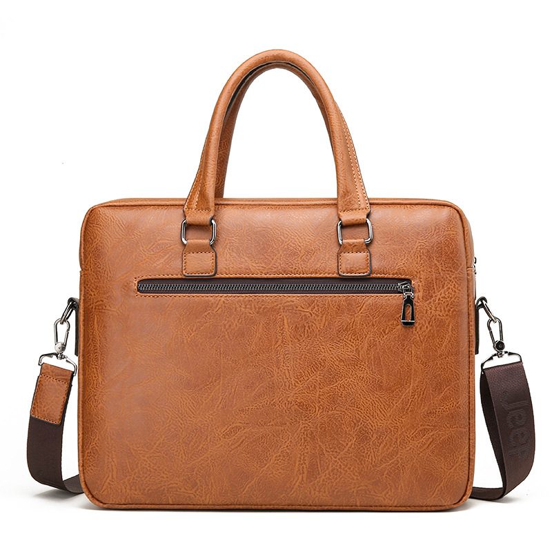 Maletín de negocios de marca d - Leather Work Bag Mens reseña y precio