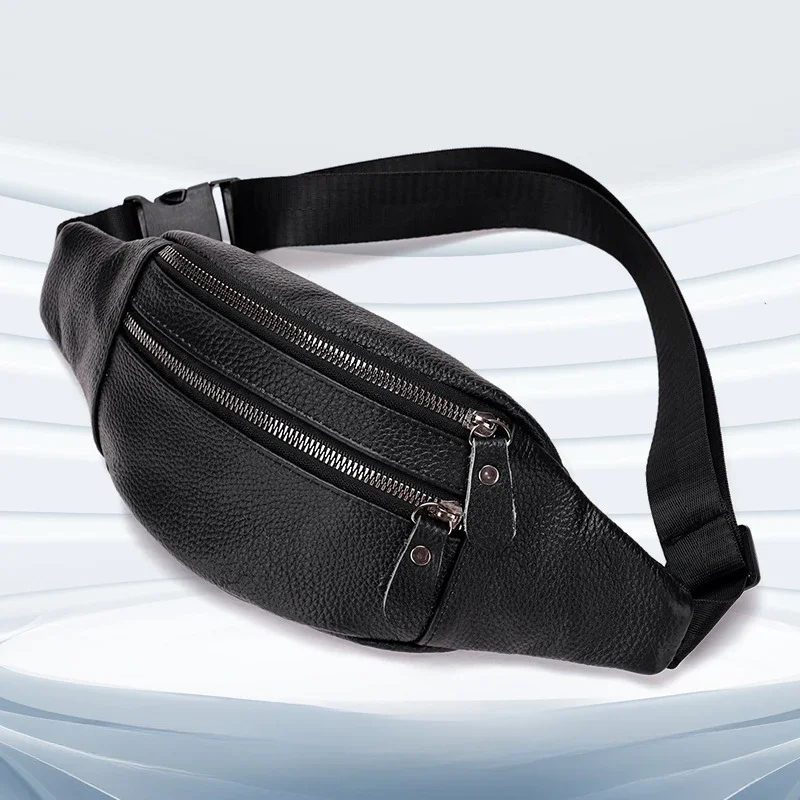 Riñonera de cuero genuino para - Leather Work Bag Mens reseña y precio
