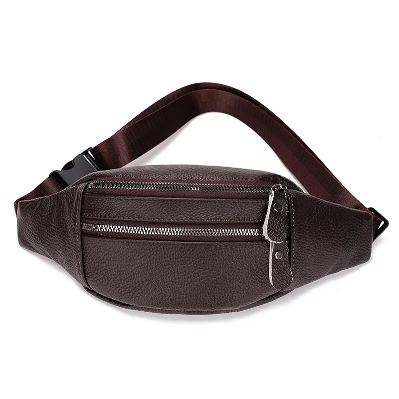 Riñonera de cuero genuino para - Leather Work Bag Mens reseña y precio
