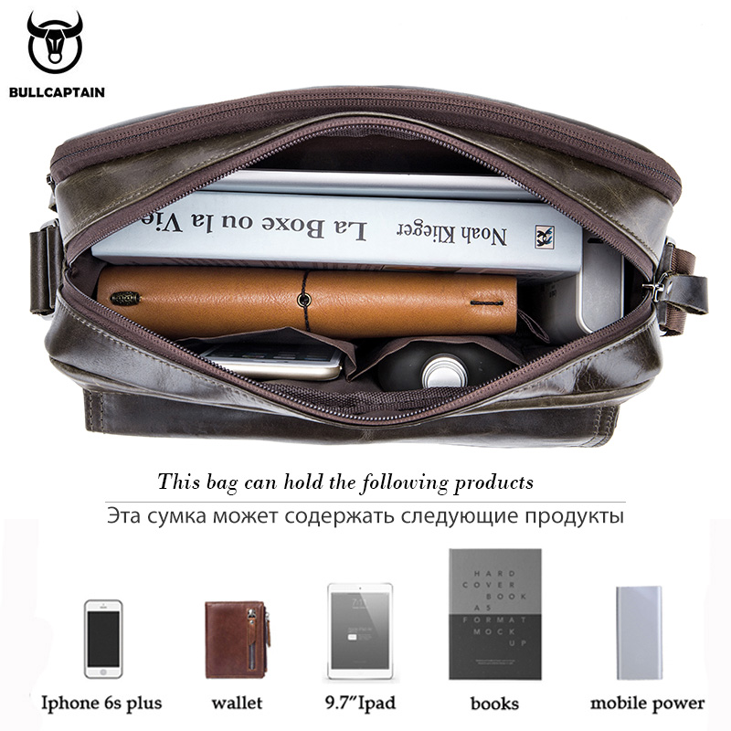BULLCAPTAIN, bolso cruzado de  - Leather Work Bag Mens reseña y precio
