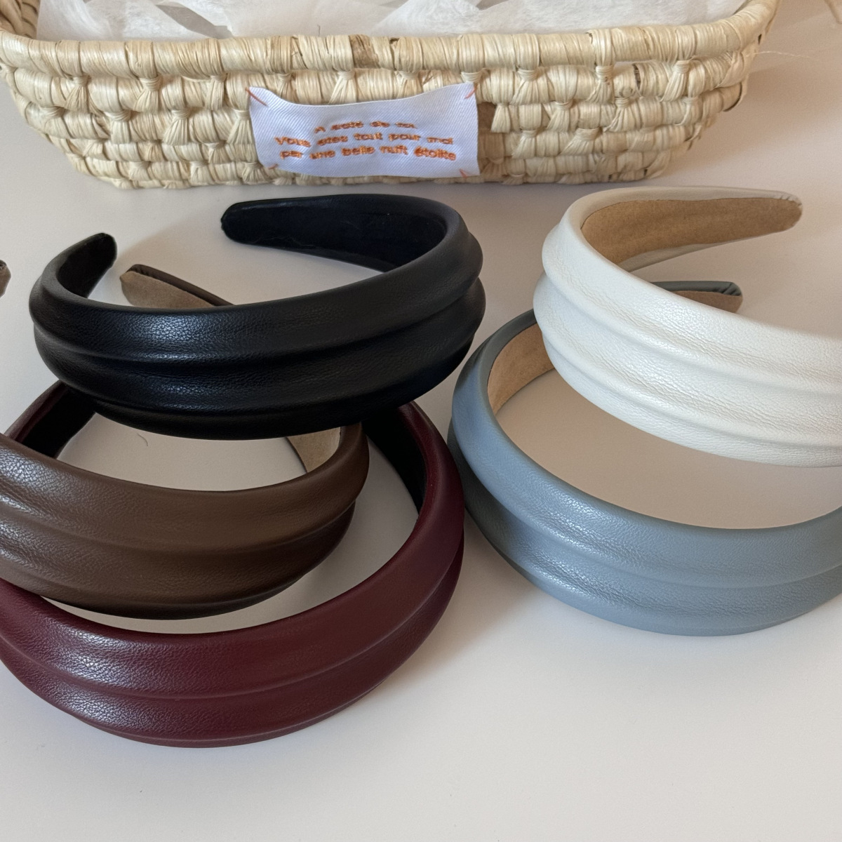 Diademas anchas de cuero PU pa - Leatherwork Pony reseña y precio