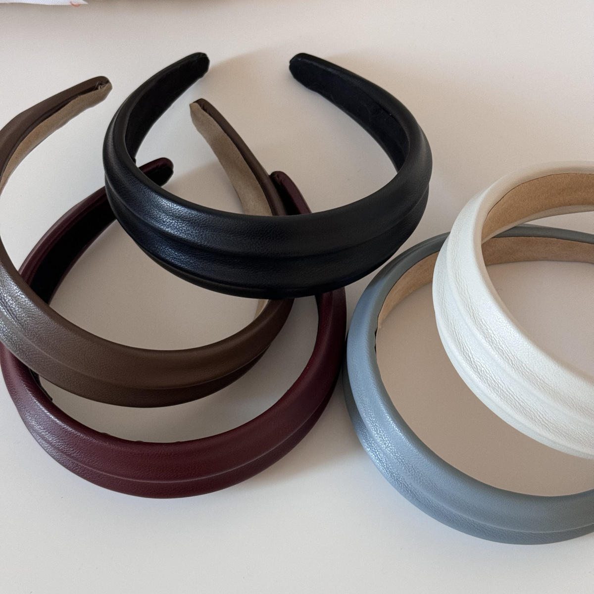 Diademas anchas de cuero PU pa - Leatherwork Pony reseña y precio