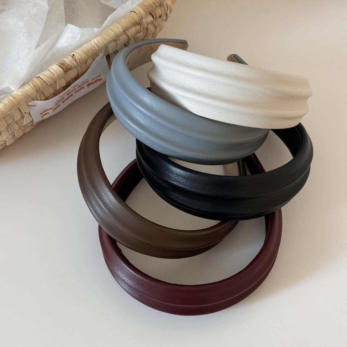 Diademas anchas de cuero PU pa - Leatherwork Pony reseña y precio