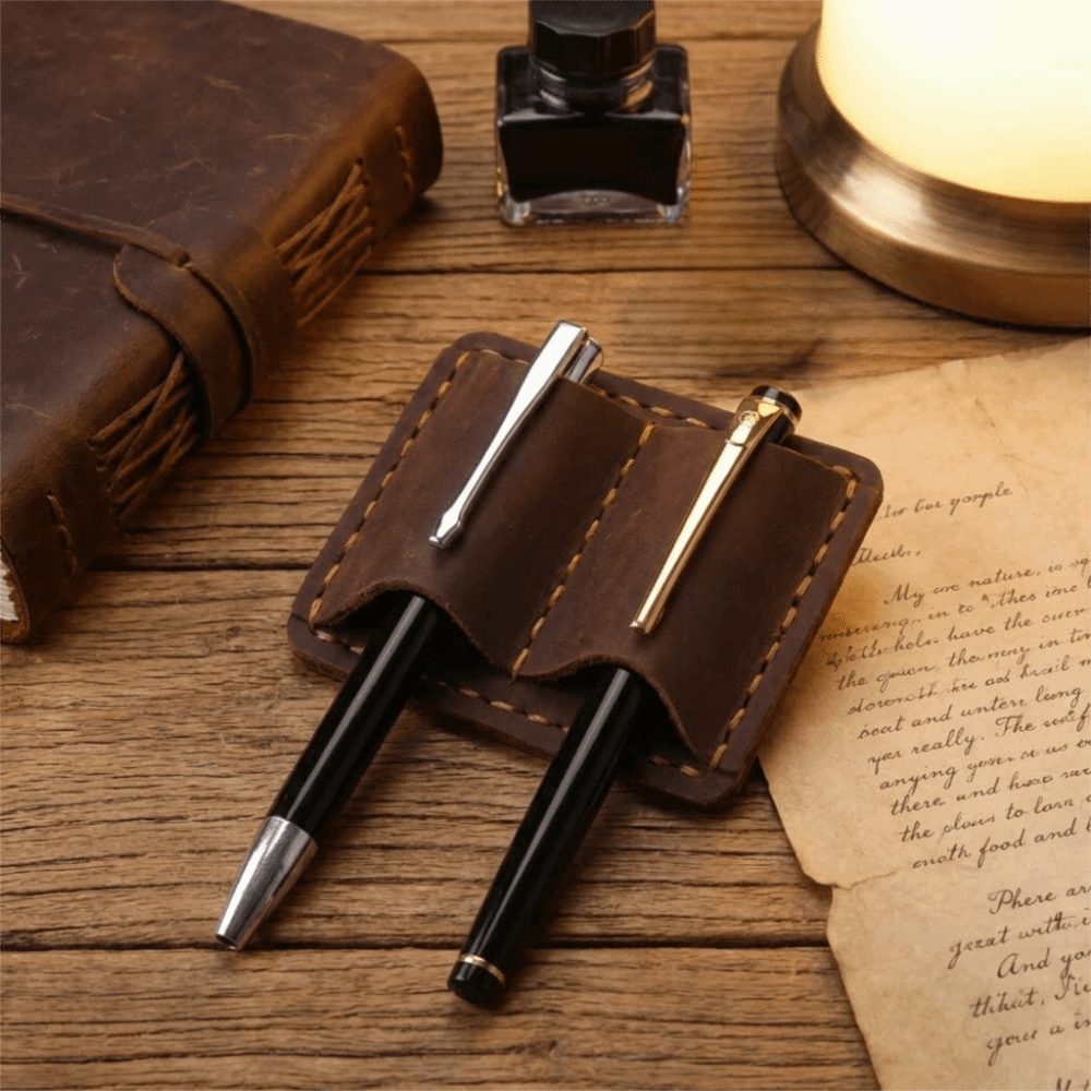 Portaplumas Doble de Cuero Vin - Leather Work Notepad reseña y precio