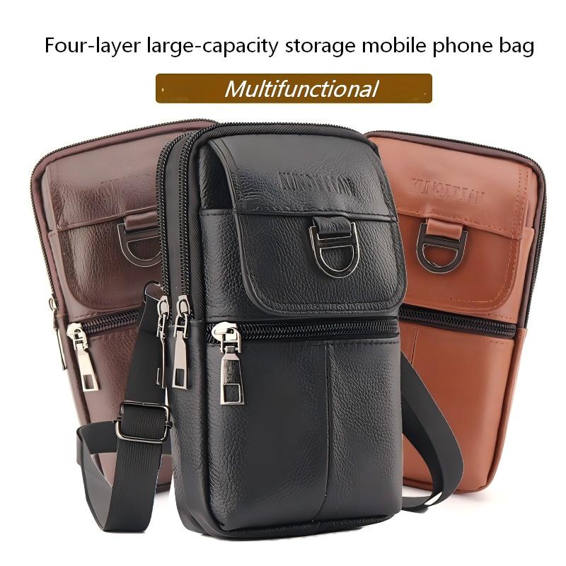 Riñonera de Cuero para Hombre  - Leather Work Bag Mens reseña y precio